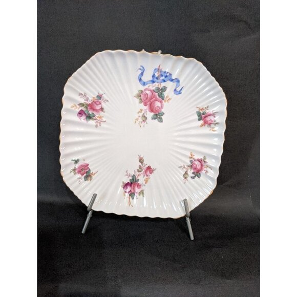 Vintage Spode Copeland's Y5775 square salad plate floral 8 1/8 in - Picture 2 of 10